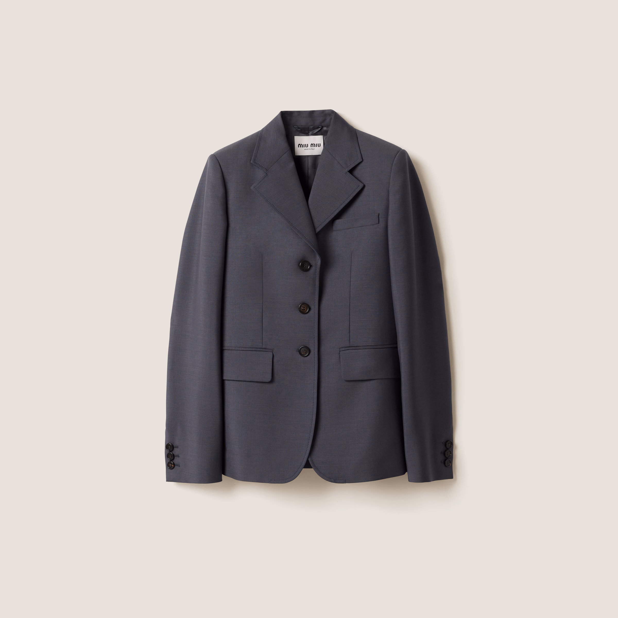 Single-Breasted Kid Mohair Jacket