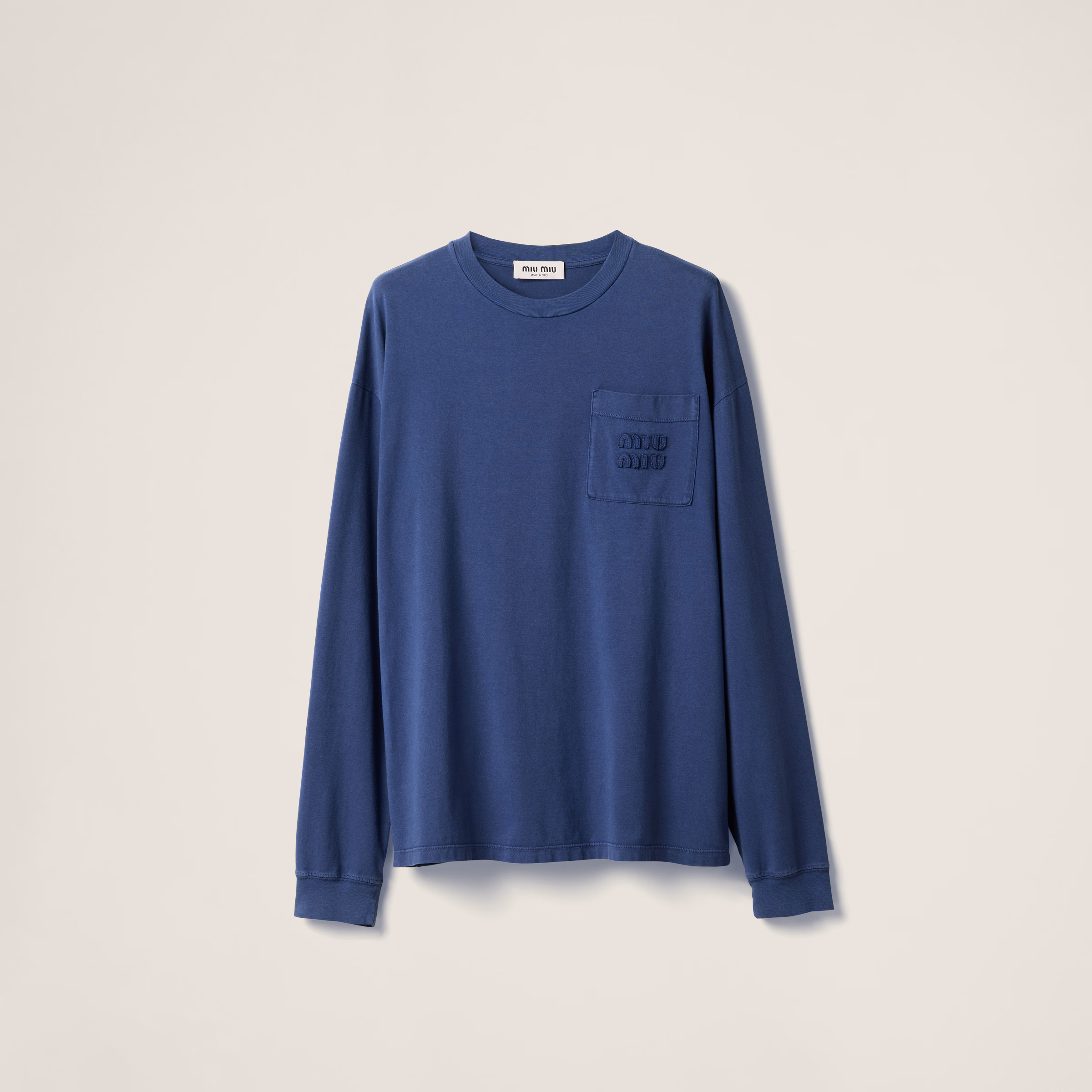 Long-Sleeve Garment-Dyed Jersey T-Shirt