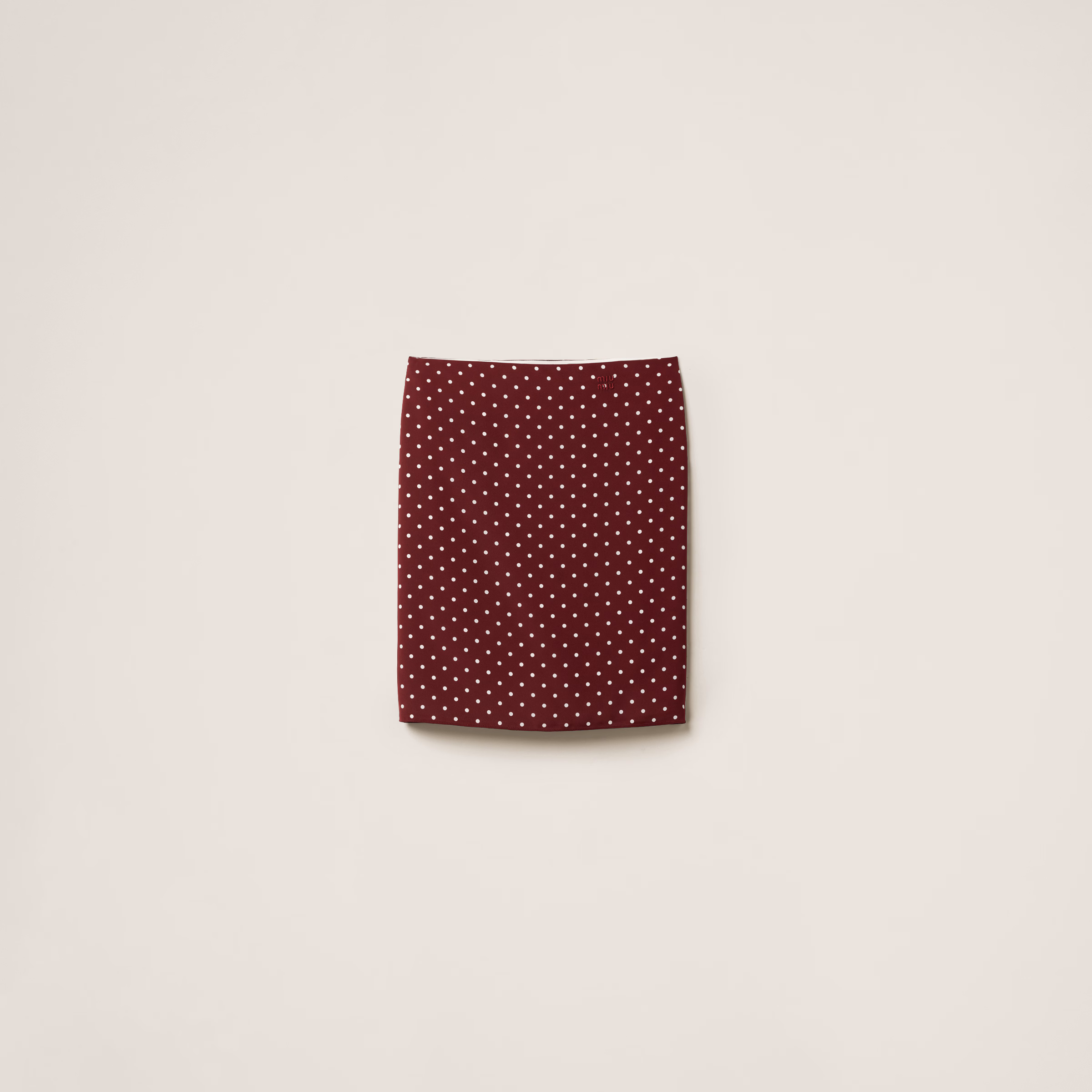 Polka-Dot Crepe De Chine Skirt