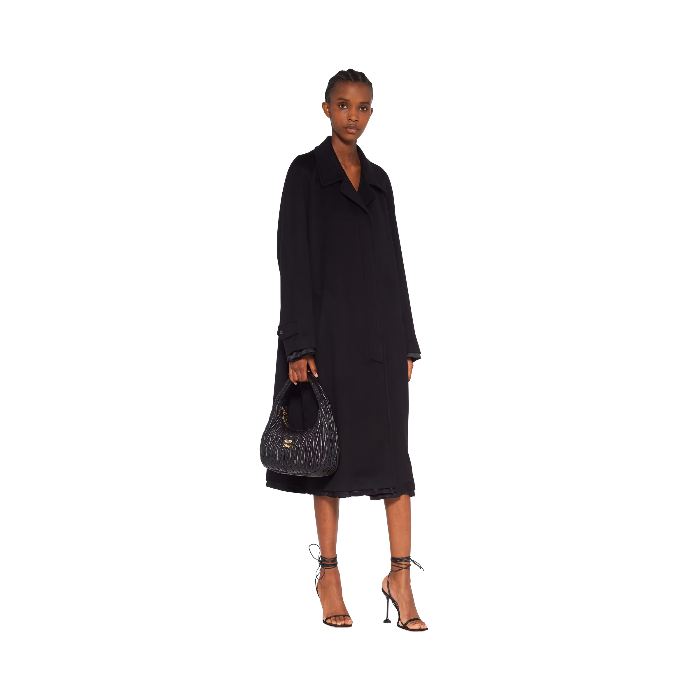 Single-Breasted Velour Coat