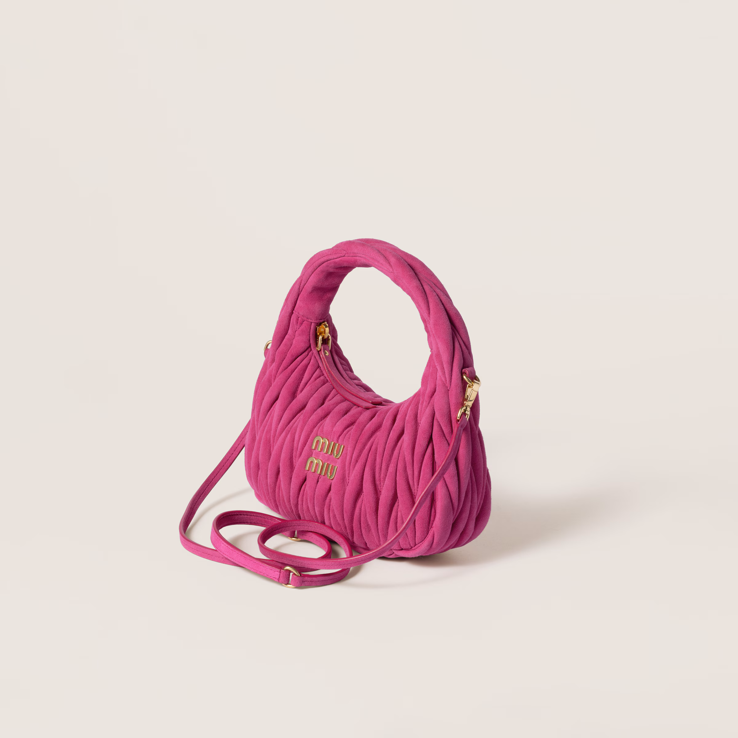 Wander Matelassé Suede Bag