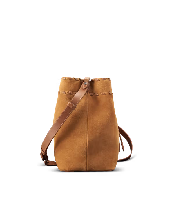 Suede Bolo Bucket Bag