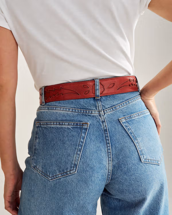 Women's Rose Inlay Belt