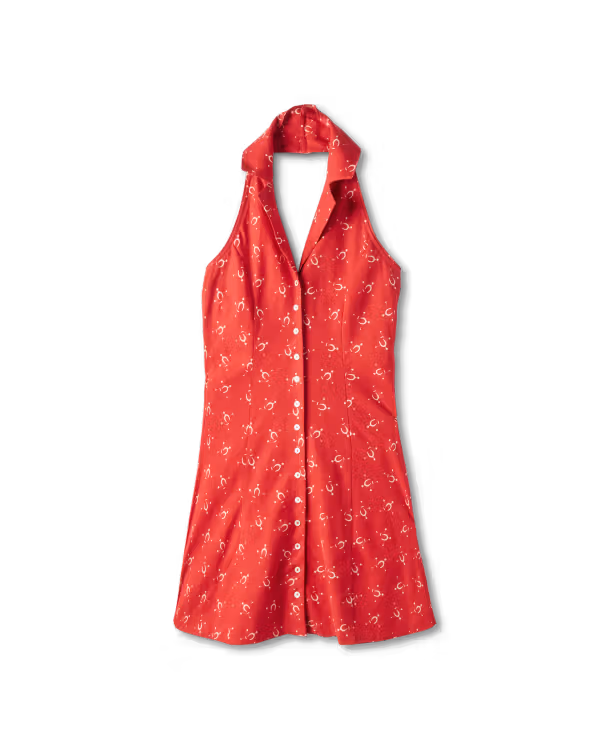 Women's Sleeveless Collared Mini Dress