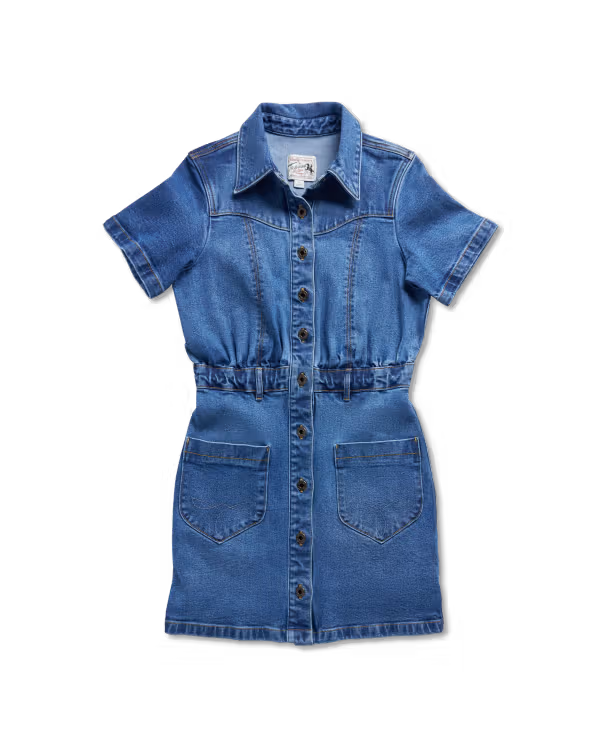 Women's Short Sleeve Denim Dress