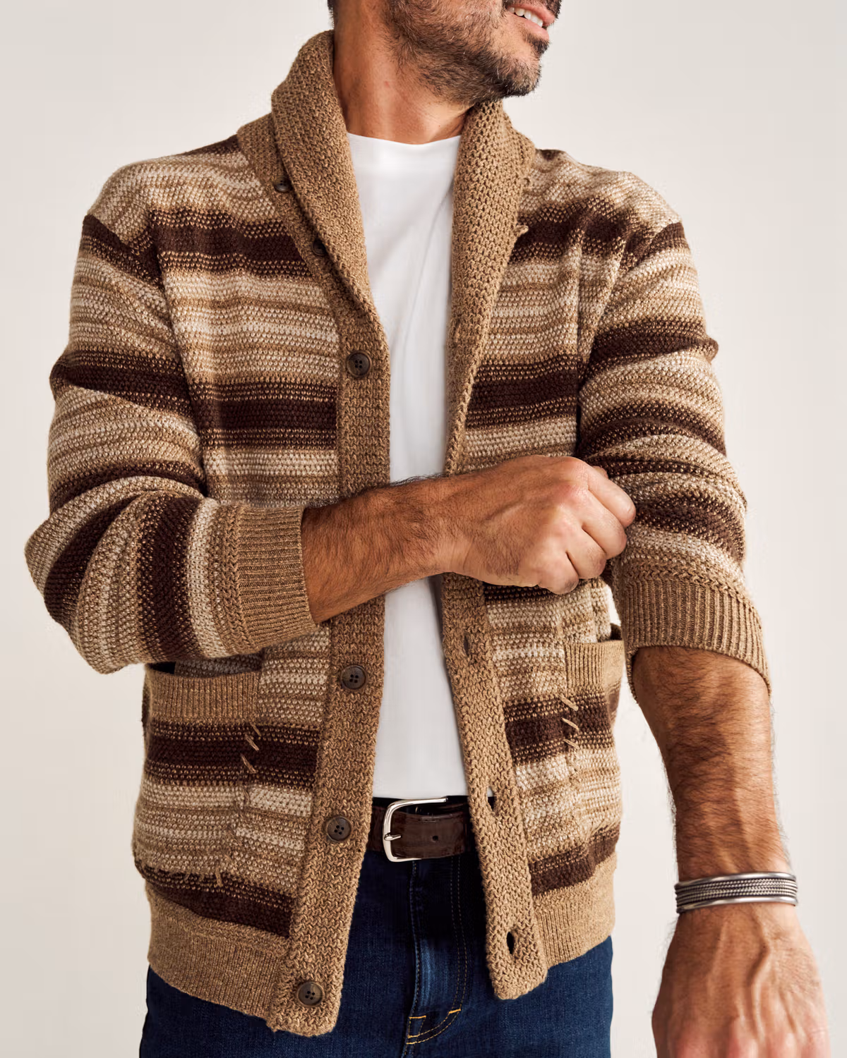 Men's Shawl Collar Cardigan Sweater