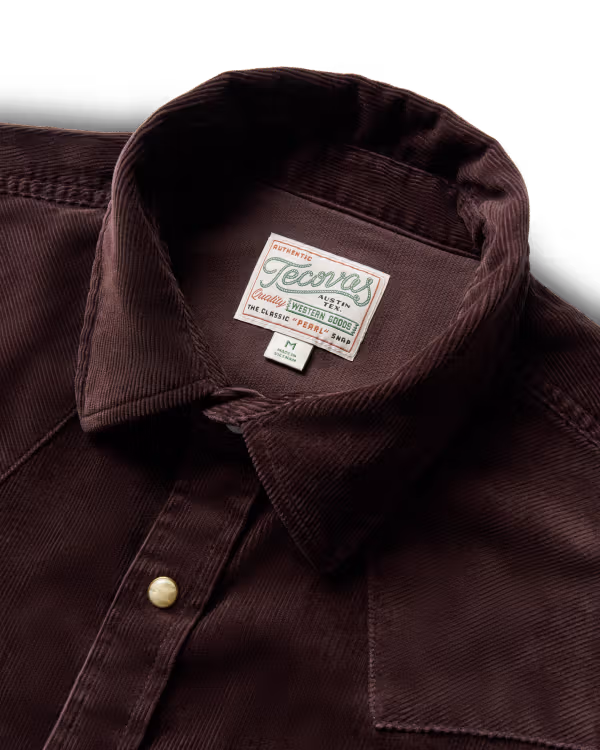 Men's Corduroy Sawtooth Pearl Snap