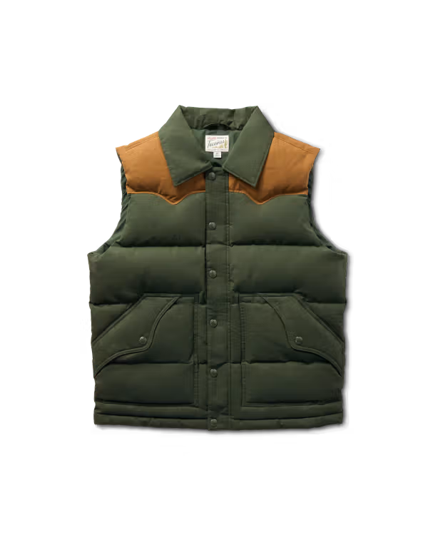 Men's Western Canvas Puffer Vest