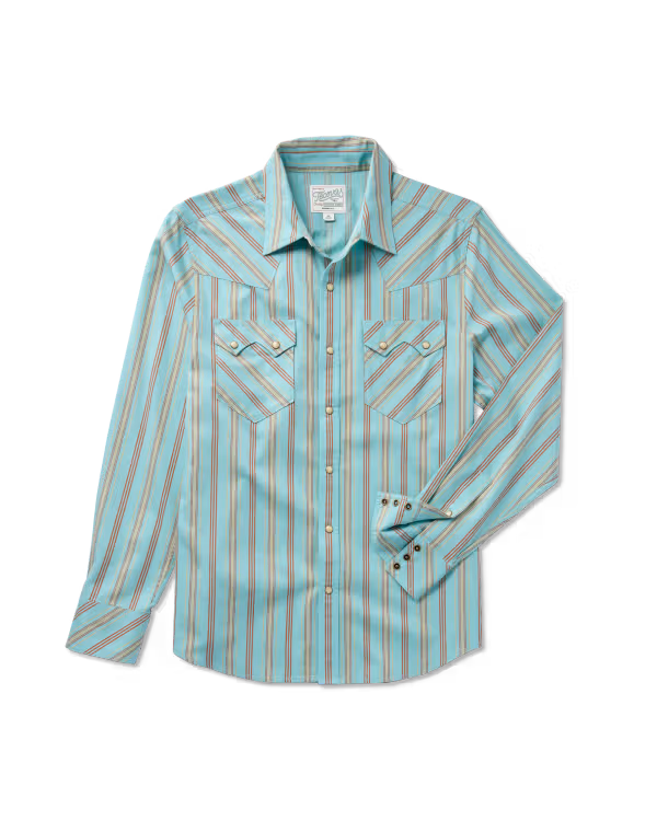 Men's Vintage Weight Sawtooth Cotton Pearl Snap