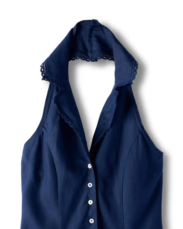 Women's Sleeveless Collared Mini Dress