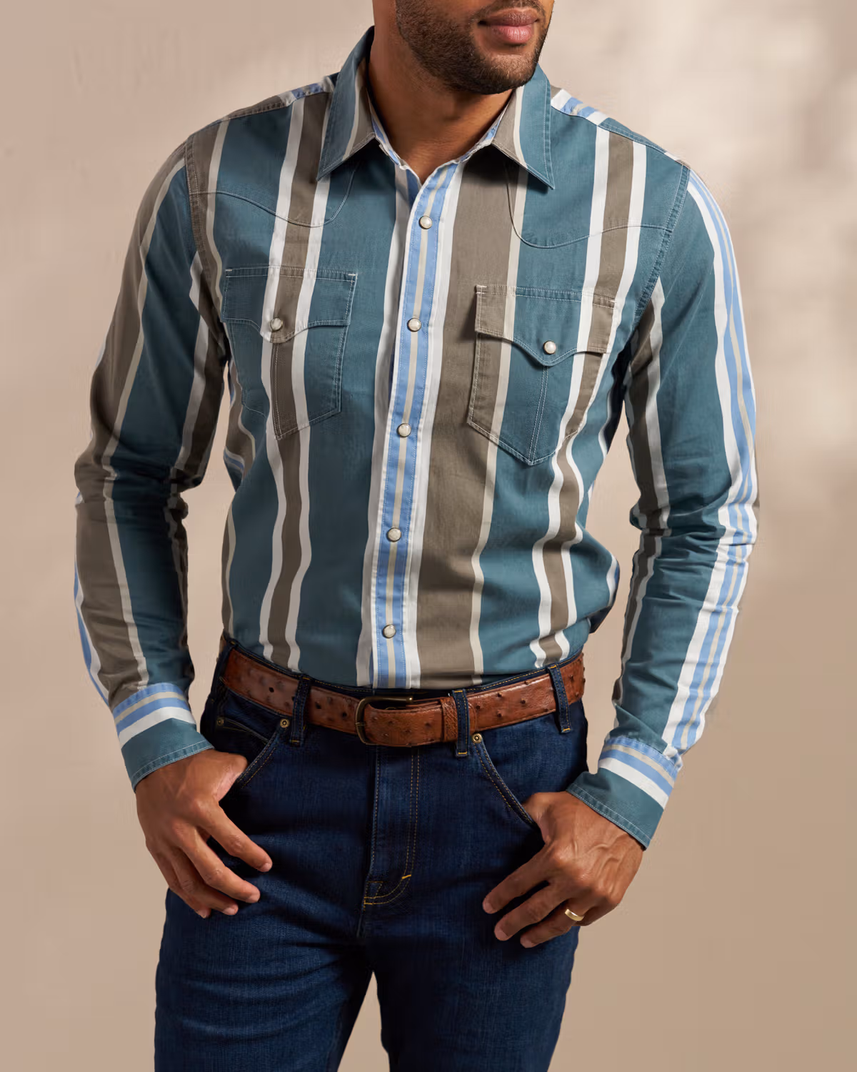 Men's Flying-T Thorn Stopper Pearl Snap