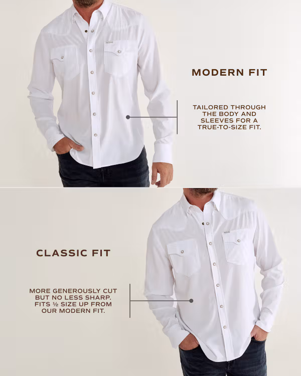 Men's Performance Long Sleeve Western Pearl Snap