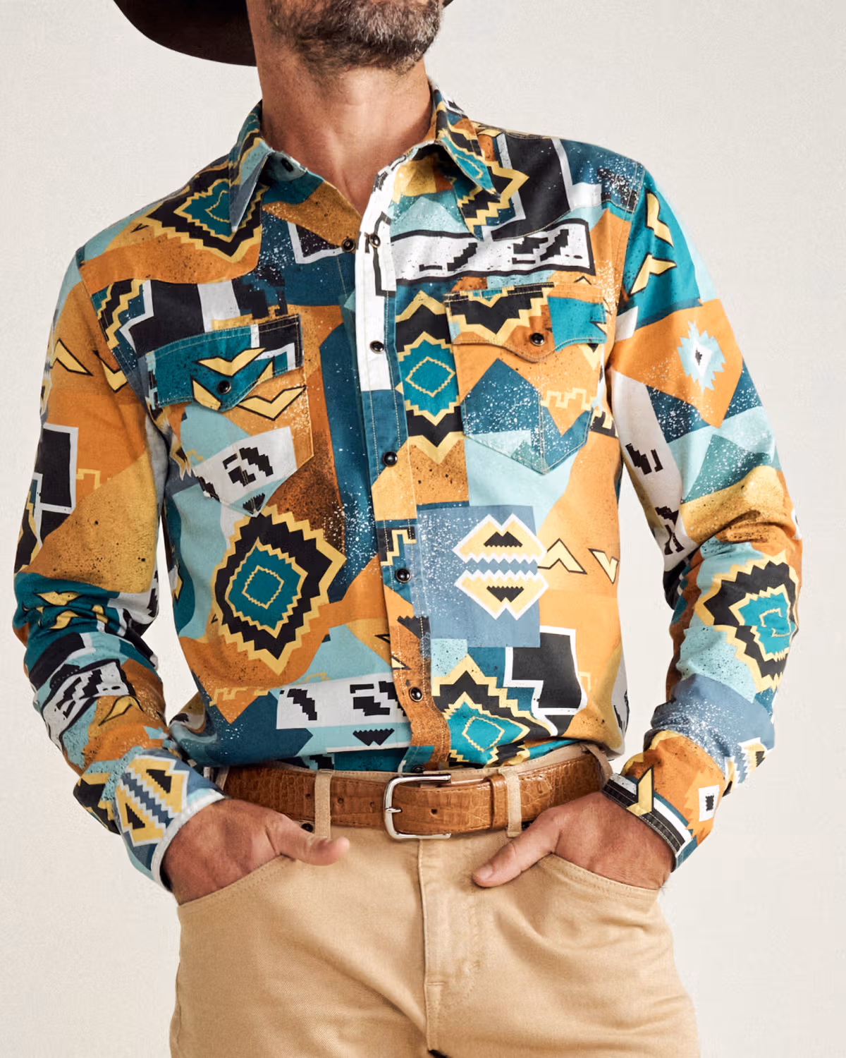 Men's Flying-T Thorn Stopper Pearl Snap