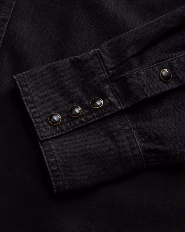 Men's Denim Pearl Snap