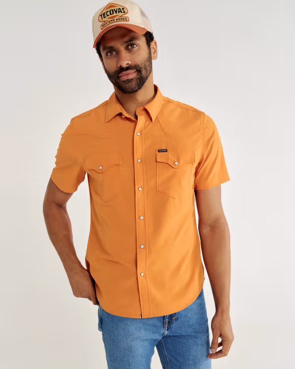 Men's Performance Short Sleeve Western Pearl Snap