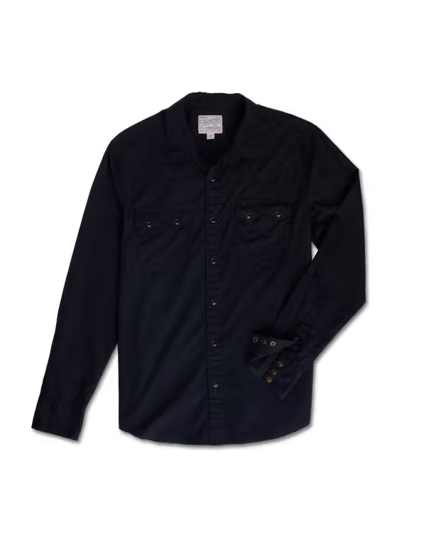 Men's Vintage Weight Sawtooth Cotton Pearl Snap