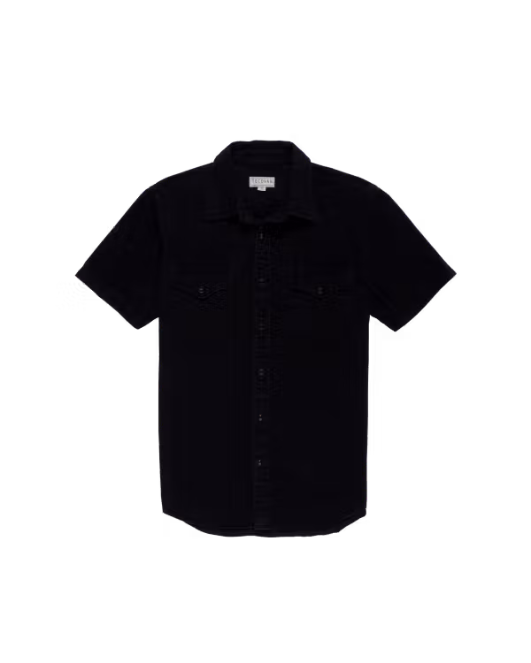 Men's Denim Short Sleeve Pearl Snap