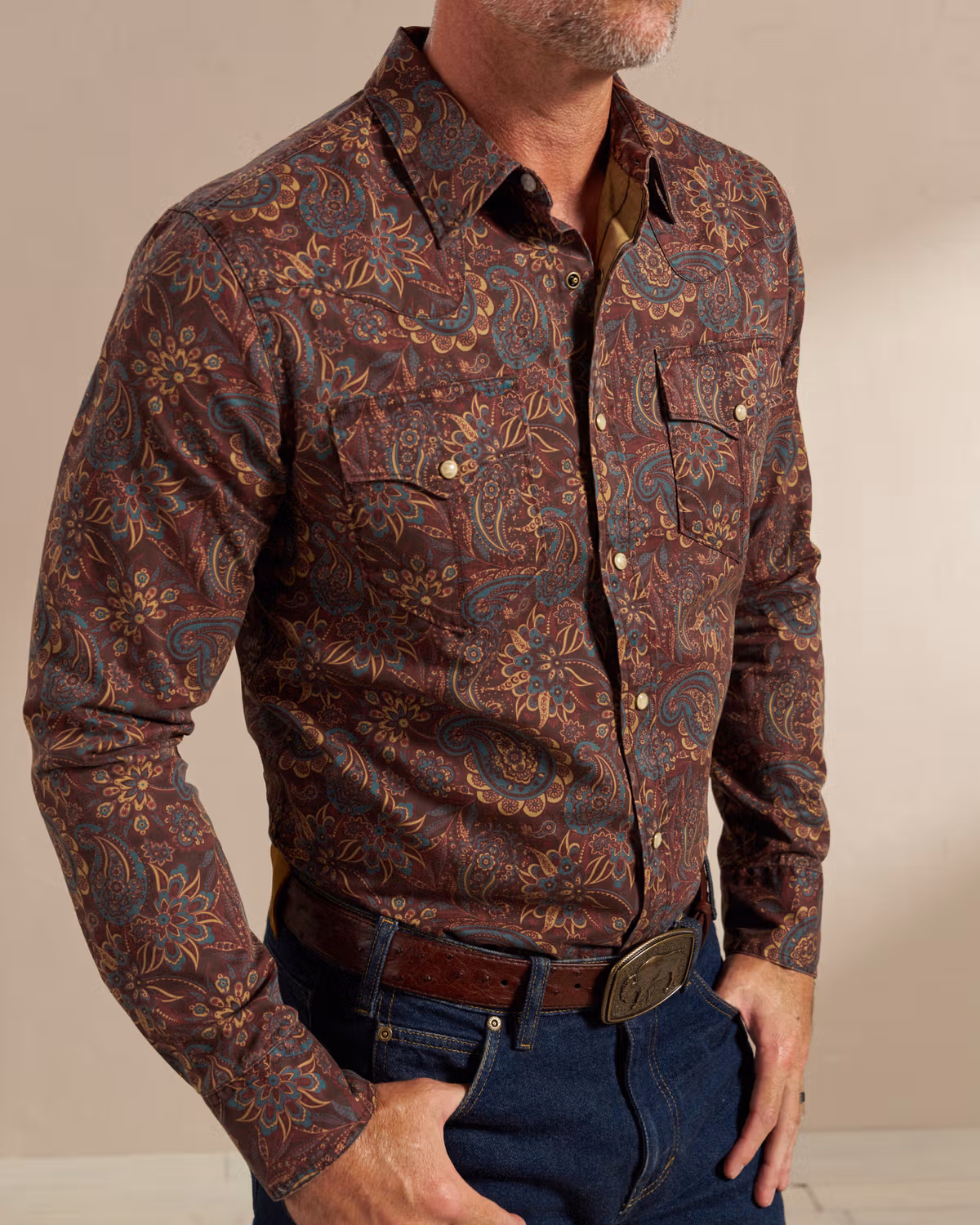 Men's Flying-T Thorn Stopper Pearl Snap