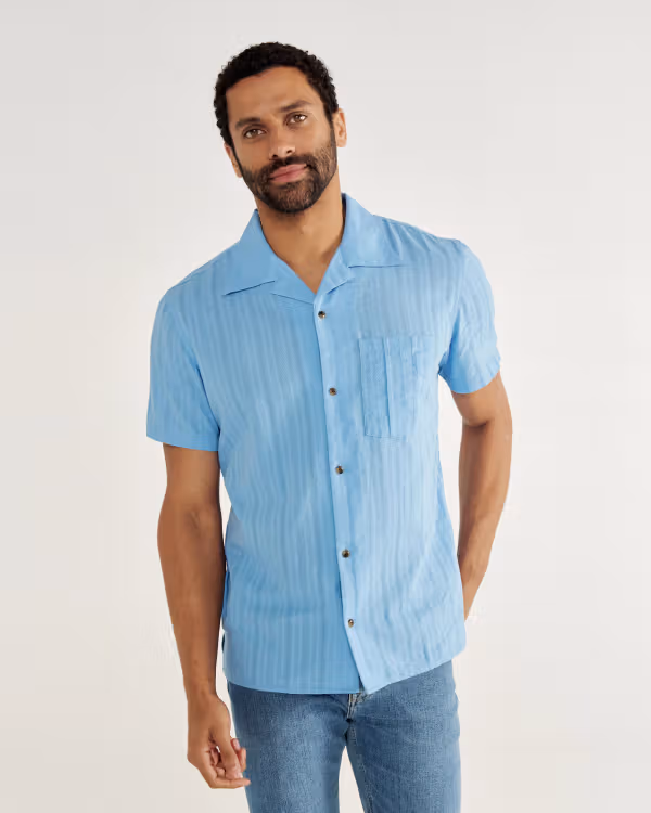 Men's Dobby Camp Short Sleeve Shirt