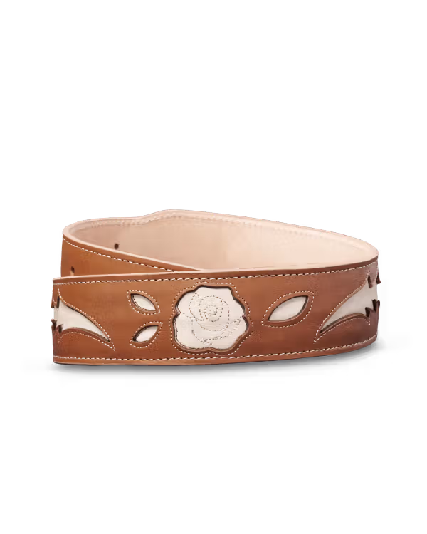 Women's Rose Inlay Belt