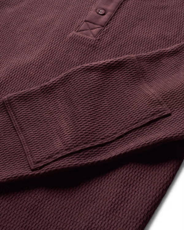 Men's Long Sleeve Standard Issue Waffle Henley