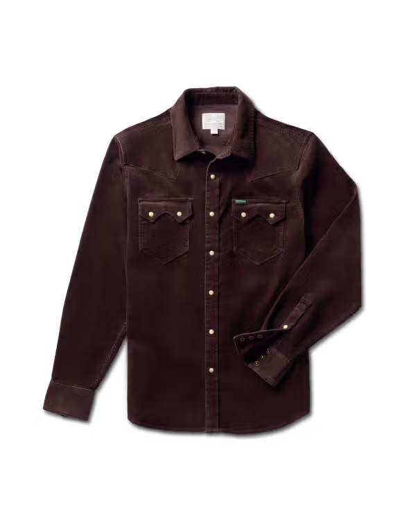 Men's Corduroy Sawtooth Pearl Snap