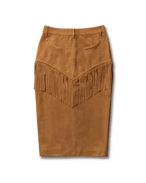 Women's Goat Suede Fringe Skirt