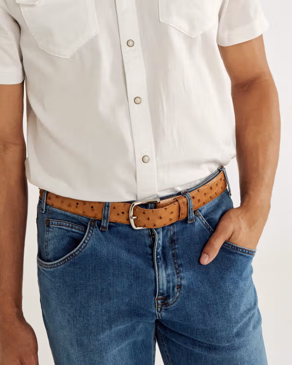 Men's Ostrich Belt