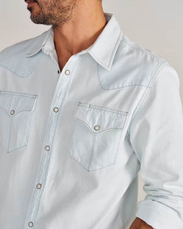 Men's Denim Pearl Snap