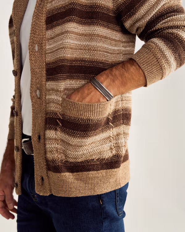 Men's Shawl Collar Cardigan Sweater