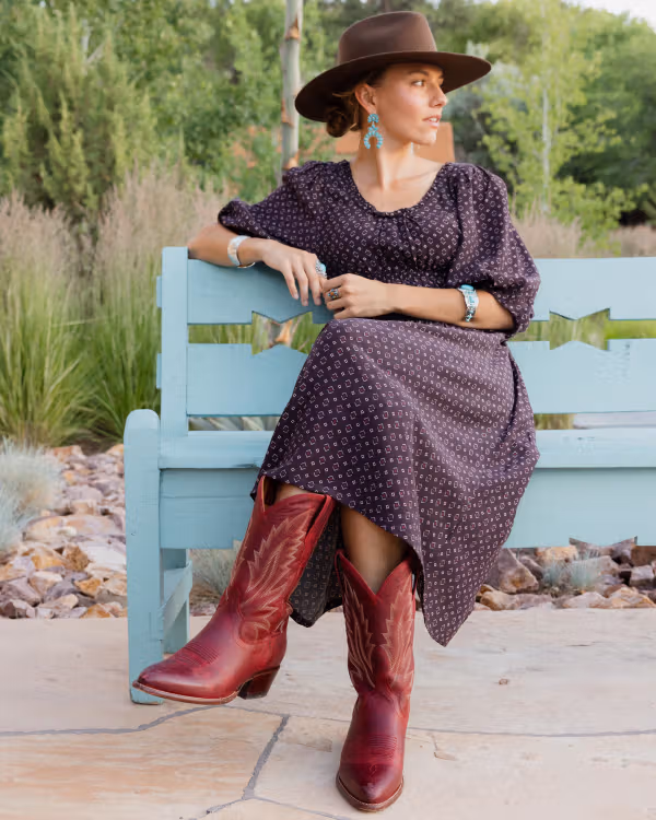 Women's 3/4 Sleeve Ruched Midi Dress