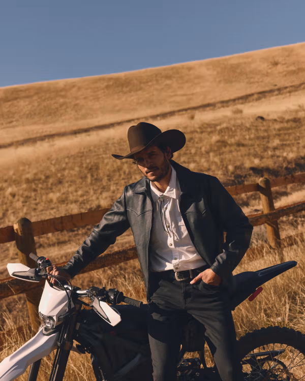 Men's Western Leather Moto Jacket