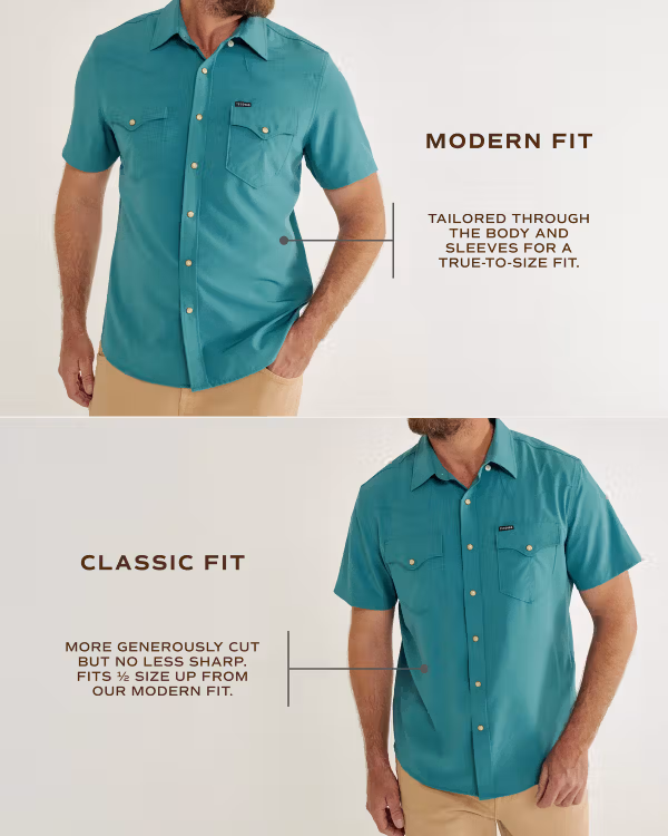 Men's Performance Short Sleeve Western Pearl Snap - Classic Fit