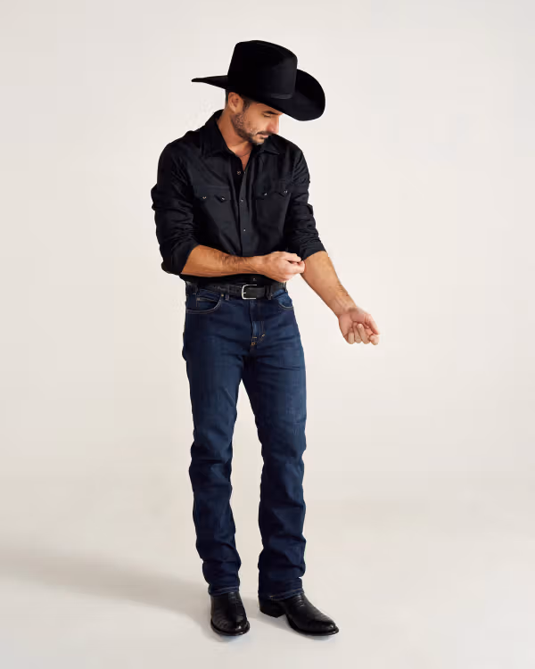 Men's Vintage Weight Sawtooth Cotton Pearl Snap