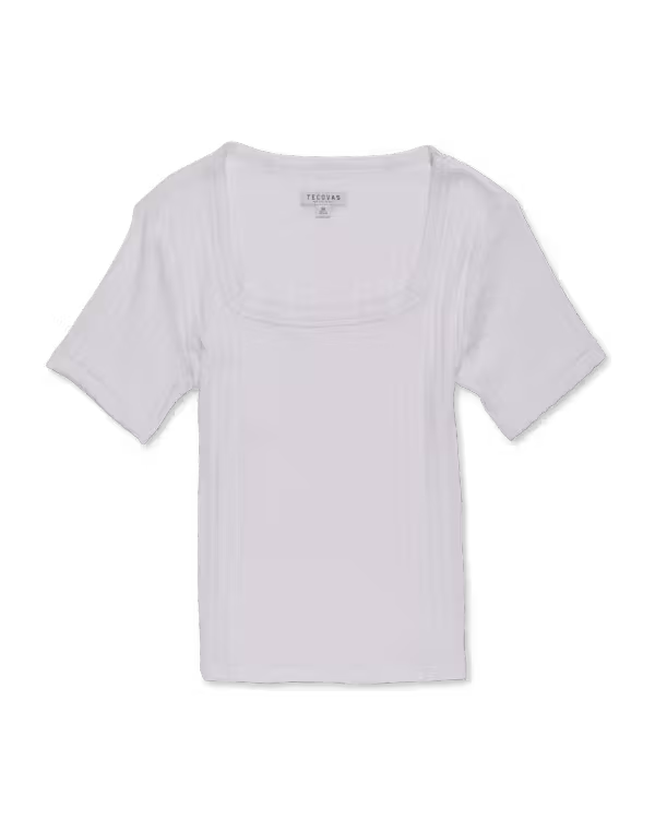 Women's Square Neck Pointelle Top