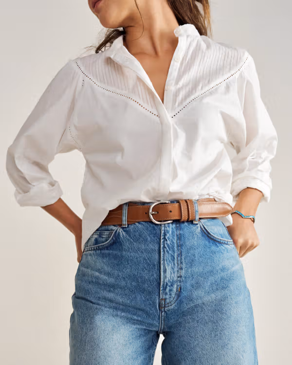 Women's Rose Inlay Belt