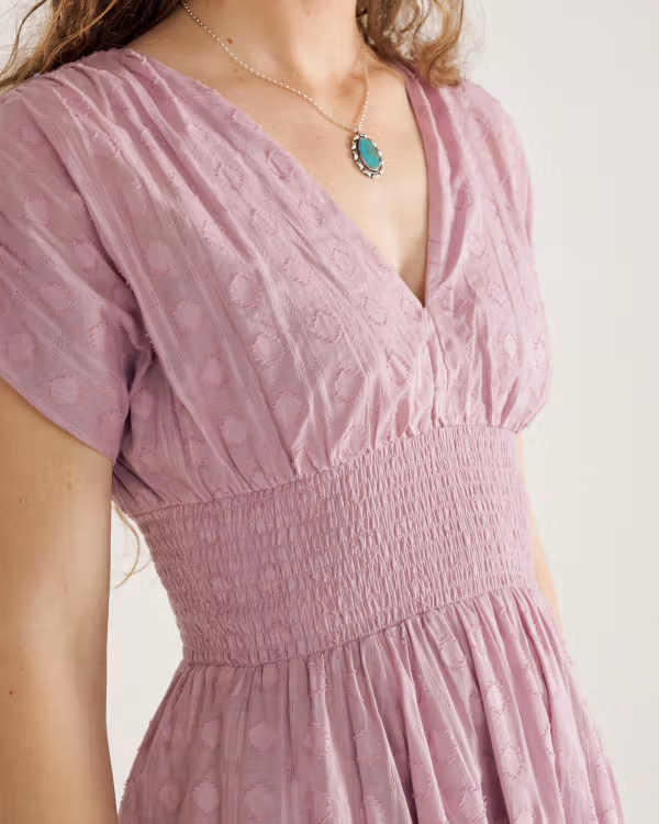 Women's Mini V-Neck Ruched Dress