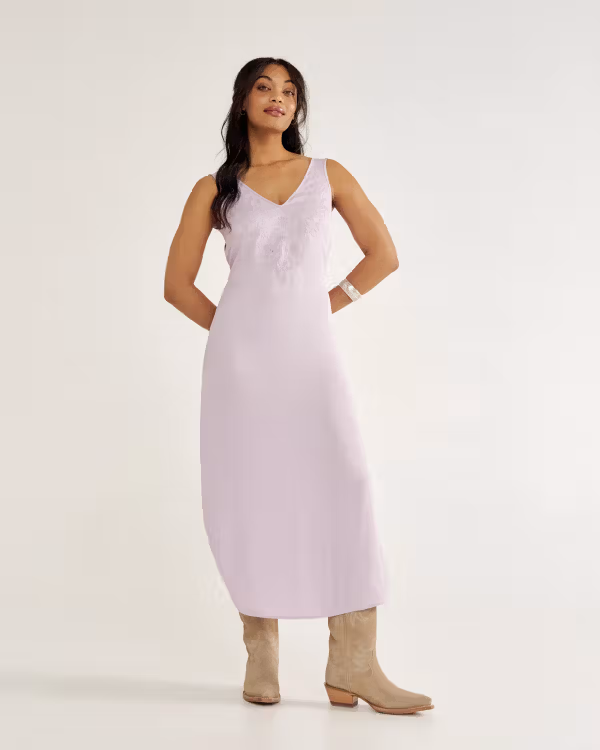 Women's Embroidered Slip Dress