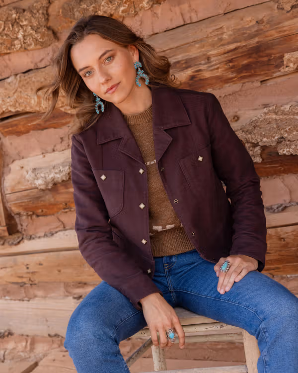 Women's Moleskin Pearl Snap Jacket