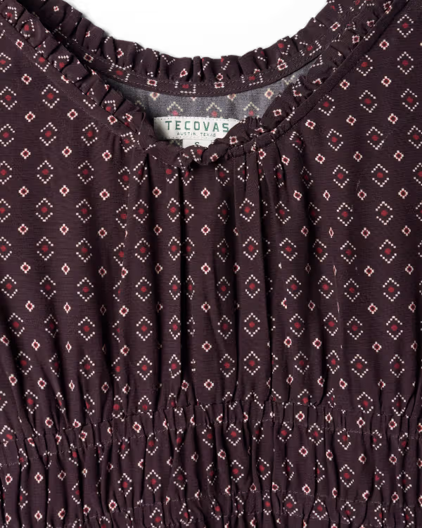 Women's 3/4 Sleeve Ruched Midi Dress