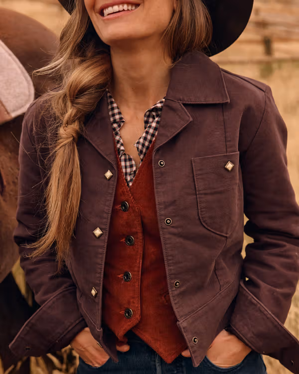 Women's Moleskin Pearl Snap Jacket