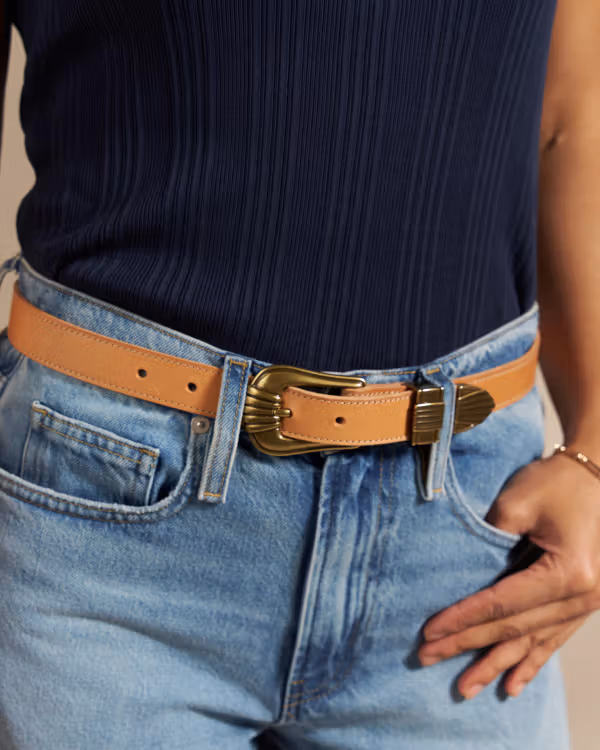 Women's 1" Art Deco 3 Piece Belt