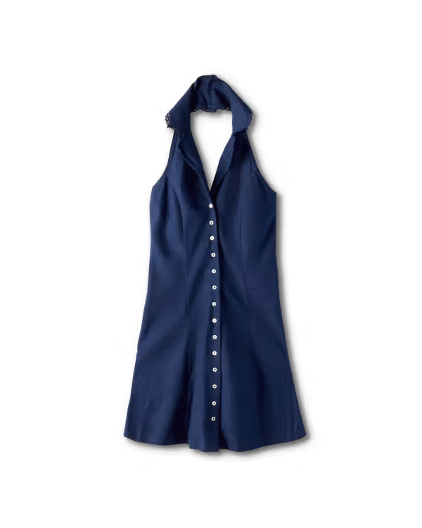 Women's Sleeveless Collared Mini Dress