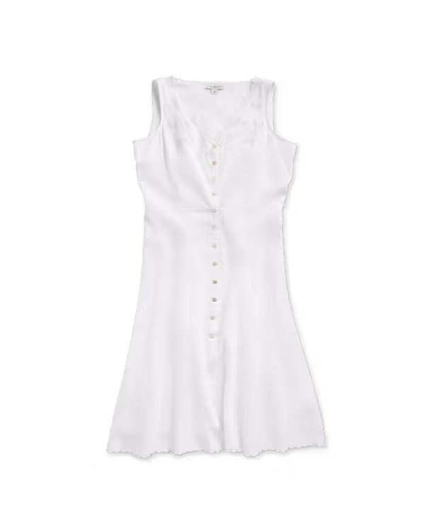 Women's Eyelet Linen Midi Dress