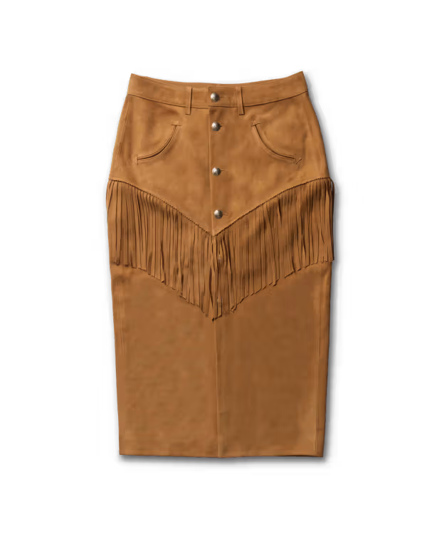 Women's Goat Suede Fringe Skirt