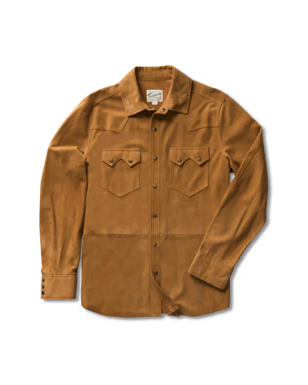 Men's Goat Suede Sawtooth Overshirt