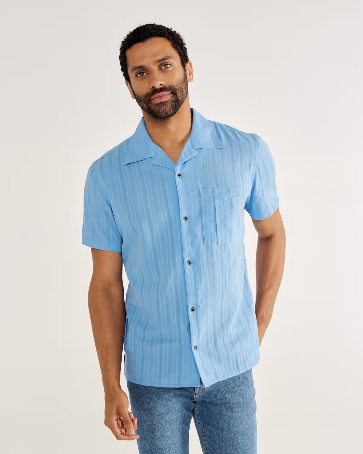 Men's Dobby Camp Short Sleeve Shirt