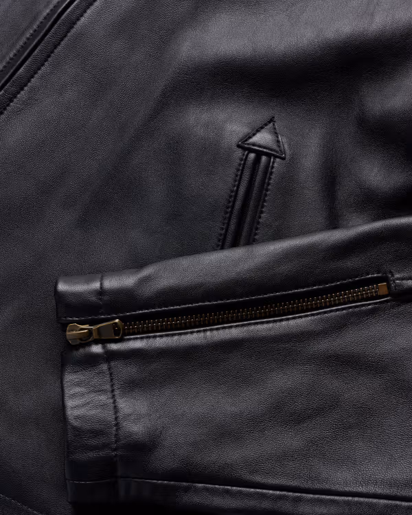 Men's Western Leather Moto Jacket