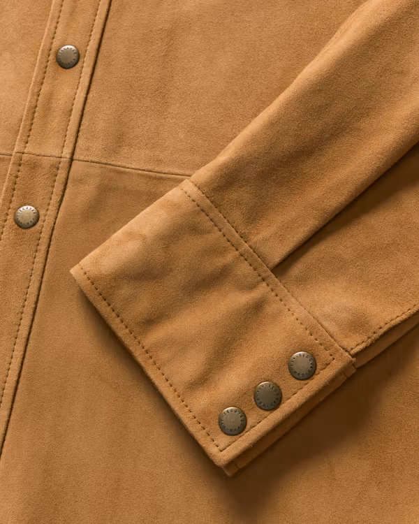 Men's Goat Suede Sawtooth Overshirt