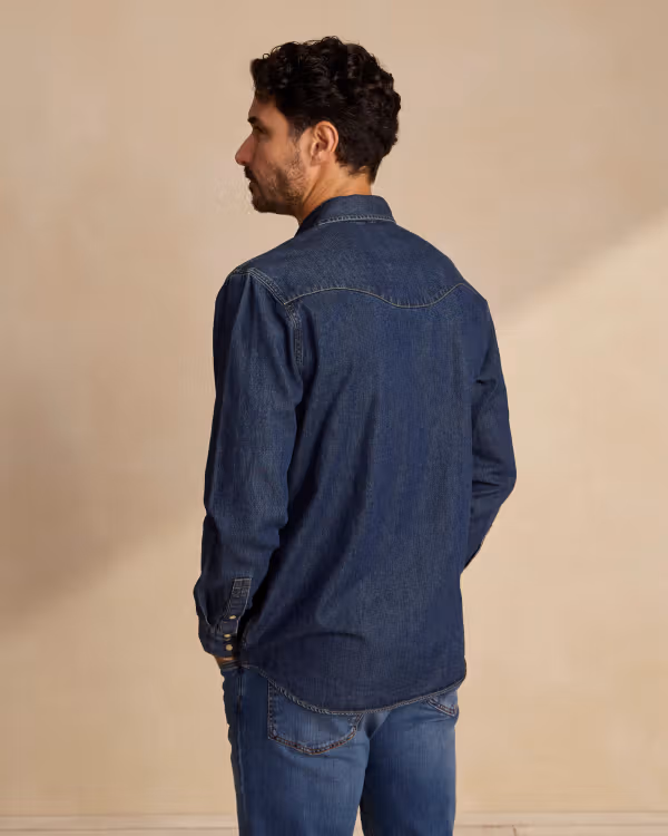 Men's Denim Pearl Snap
